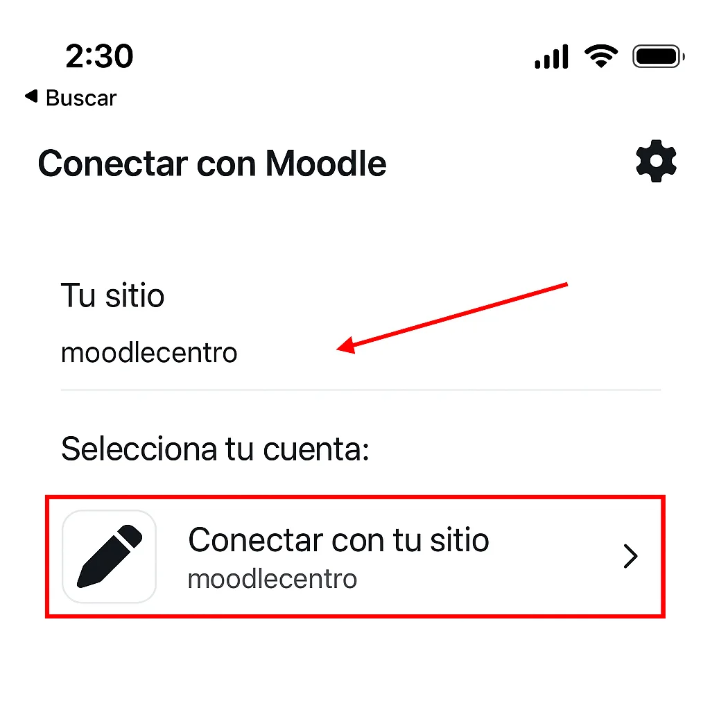 La app de Moodle no conecta en iOS y Android
