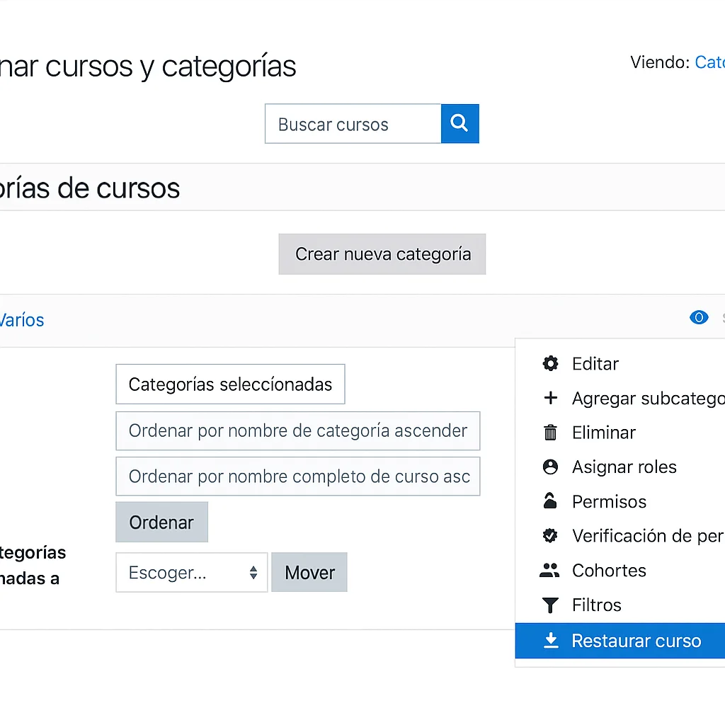 curso restaura moodle