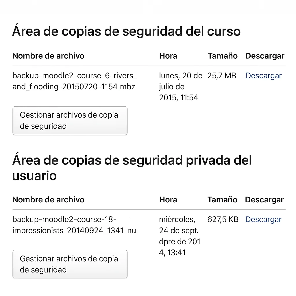 restaura copia de seguridad moodle