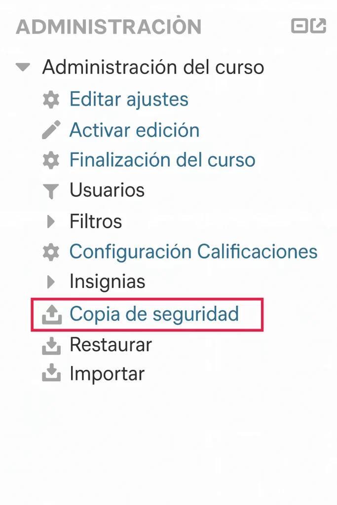Beneficios de realizar copias de seguridad en Moodle