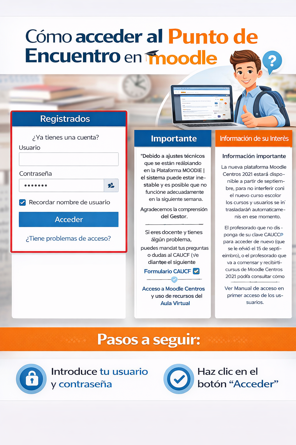 como acceder punto de encuentro moodle